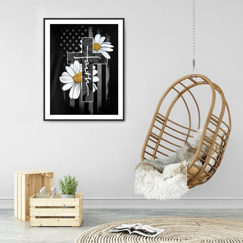 5D DIY Diamond Painting Kits Abstract Cross Full Round Drill Home Decoration Set