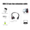 High Speed USB2.0 Male to Dual USB Female USB Charging Y Splitter Extension Cord