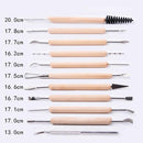 11pcs DIY Wood Handle Modeling Clay Sculpting Pottery Carving Tools Set