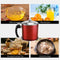 Stainless Steel Grease Strainer Container Oil Pot with Lid Can (Red)