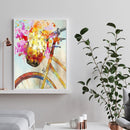 Bicycle Basketball Flower Frameless Oil Paint By Numbers Hand Painted Picture Kit
