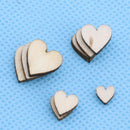 4 Sizes Crafts Accessories Wedding Decor Table Scatter Wooden Love Heart