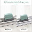 Groove Cleaning Window Brush Corners Household Cleaner Tool (Blue Green)