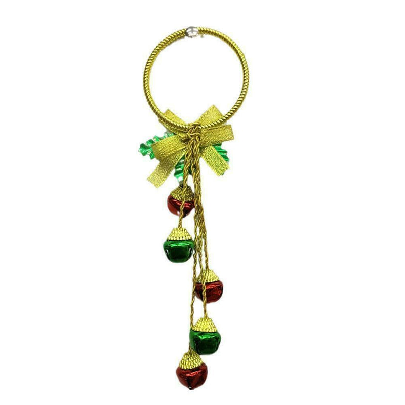 Christmas Tree Bells Pinecones Bow Door Wall Hanger Pendant r Wreath Deco O2J4