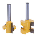 2pcs 1/4" Milling Cutter Kit Shank Tongue & Groove Router Bit Set of 3 Tees