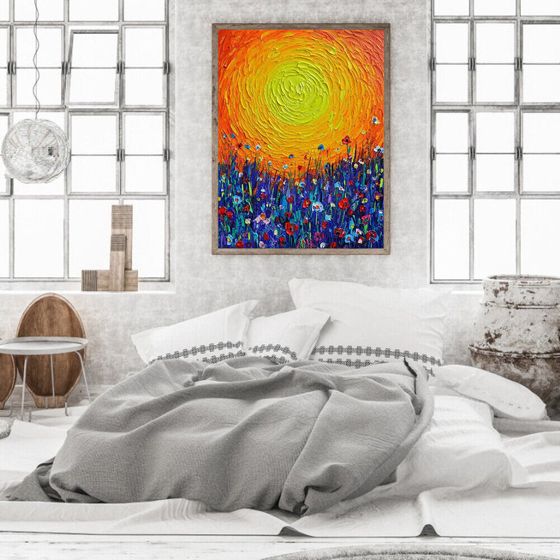 Colorful flowers 40x50cm Oil Paint By Numbers Picture DIY