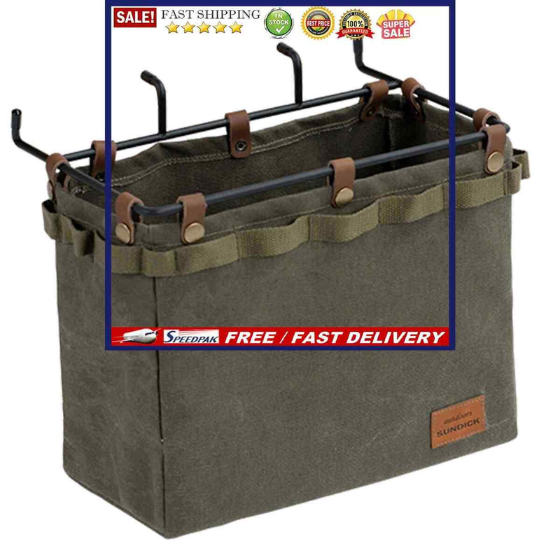 Table Side Storage Bag Multifunctional Folding Canvas Bags & Large Capacity