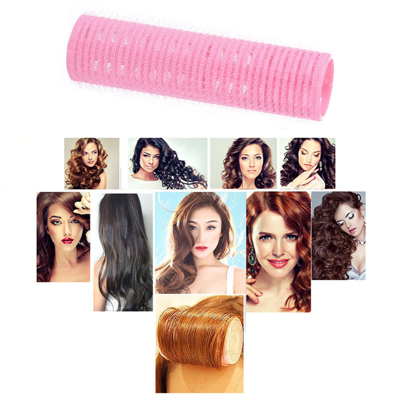 Self Grip Hair Rollers Curlers DIY Hairdressing Self-Adhesive Hair Curling Rods