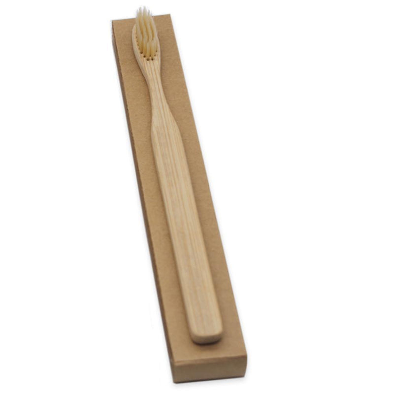 10pcs Environmental Soft Head Bamboo Oral Care Eco Toothbrush(Light Brown)