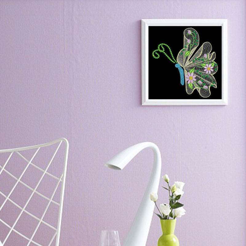 5D Diamond Painting Kit Butterfly Partial Special Shape Drill DIY (KA401)