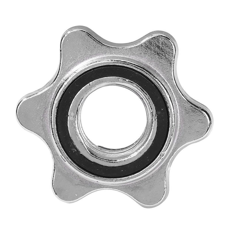 Lifting Standard Hex Nut Barbell Bar Solid Steel Spin-lock Dumbell Clamps Newly