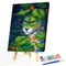 Hand Painted Oil Paint by Numbers DIY Cute Leopard Drawing Wall Decoration Gift