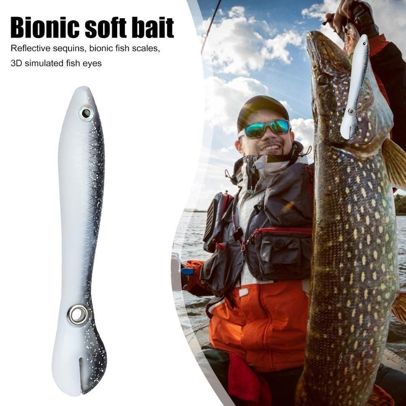 15pcs 10cm/6g Soft Bionic Fishing Baits Artificial Lure (White)