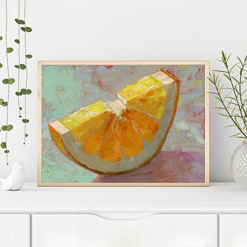 Handmade DIY Hand Painted Paint By Numbers Oil Canvas Pictures Fruit Orange Kit