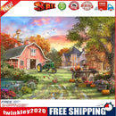 Painting By Numbers Kit DIY Village Scenery Canvas Oil Art Picture Craft