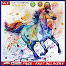 5D DIY Full Drill Diamond Painting Colorful Horse Cross Stitch Embroidery