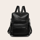 #A Unisex Backpack Waterproof Leather Large Capacity Travel Anti Theft Rucksac