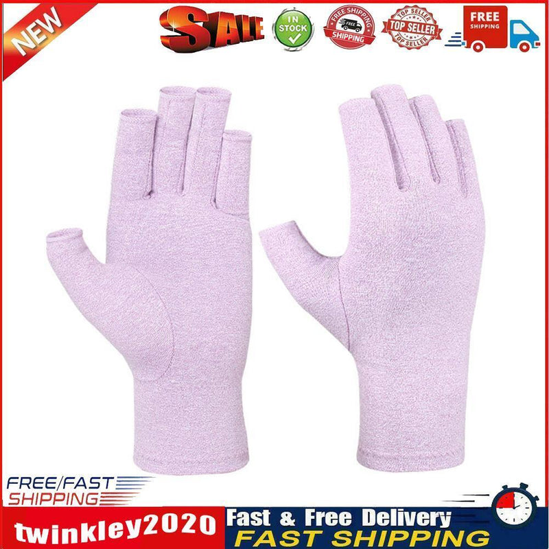 Arthritis Therapy Compression Gloves Ache Joint Relief Mittens (Purple S) Newly