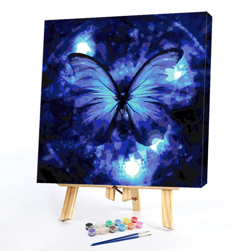 Butterfly Oil Paint By Numbers Kit DIY Acrylic Painting Canvas Frameless Picture