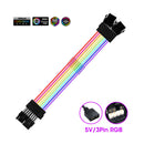 PSU Extension Cable A-RGB Motherboard ATX 24Pin PCIe GPU Dual Triple 8-Pin Cord