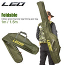 Foldable Fishing Rod Bag with Adjustable Strap Pole Carrier (Green 1.5m) Newly