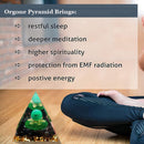 Crystal Orgone Pyramid Healing Energy Generator Home Office Decor Gem Crafts