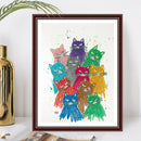 Part Special Shaped Drill Diamond Painting Colorful Cat DIY Handmade Art Gift