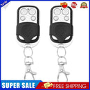 2pcs 433MHz 4CH Car Key Fob Garage Door Opener Remote Control Duplicator