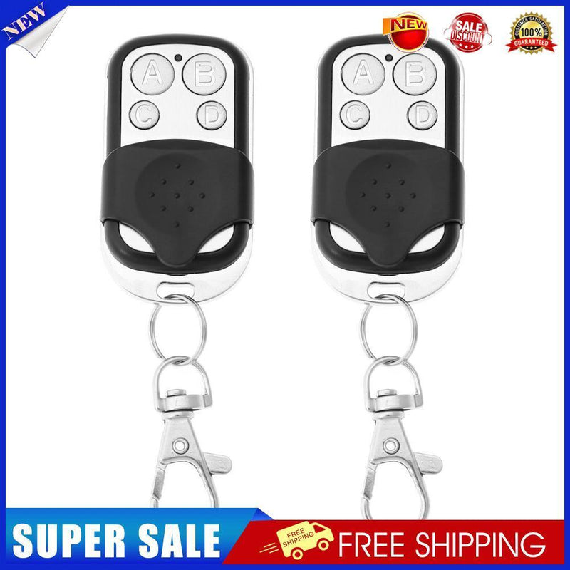 2pcs 433MHz 4CH Car Key Fob Garage Door Opener Remote Control Duplicator