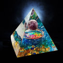 Orgone Pyramid Crystal Amethyst Peridot Healing Stone Energy Generator (G)