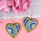 5D DIY Diamond Painting Earrings Double-sided Heart Drop Earrings (RZ015)