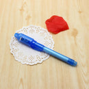 2 in 1 Luminous Light Invisible Ink Pen UV Kids Drawing Magic Pens (Blue) Newly