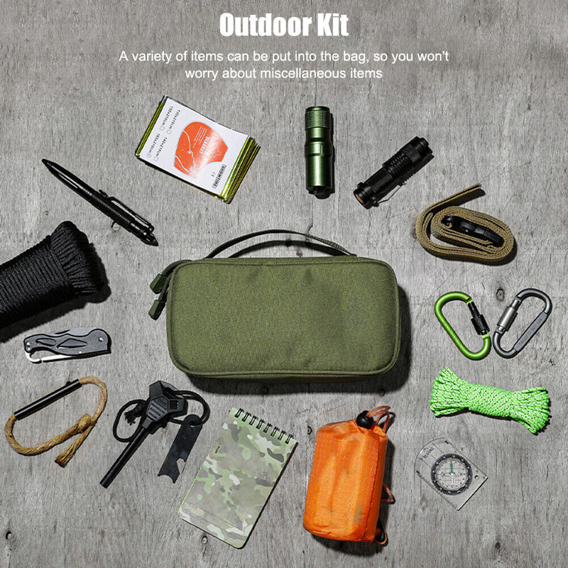 Outdoor Travel Camping EDC Tool Storage Bag First Aid Pouch (Army Green) Newly