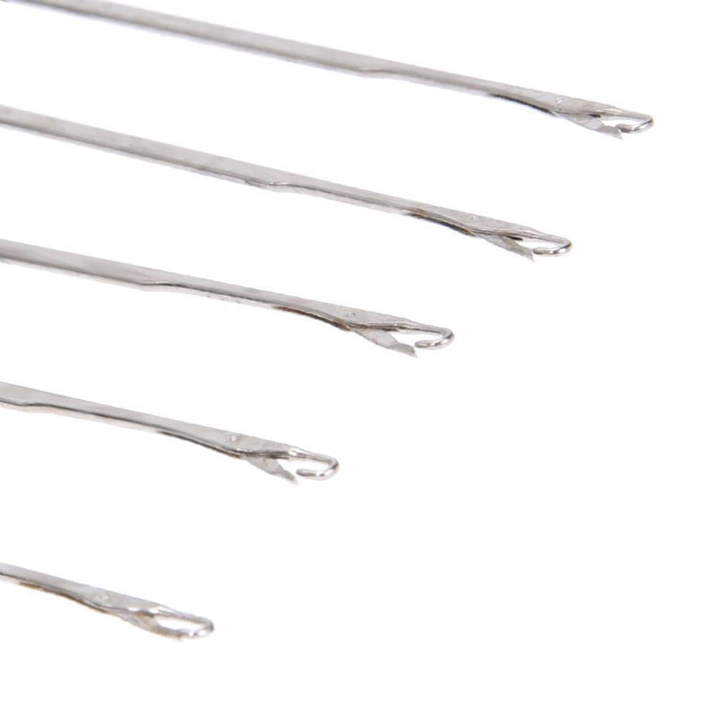 5pcs/set Plastic Handle Sealing Crochet Hooks Knitting Sewing Needles(Black