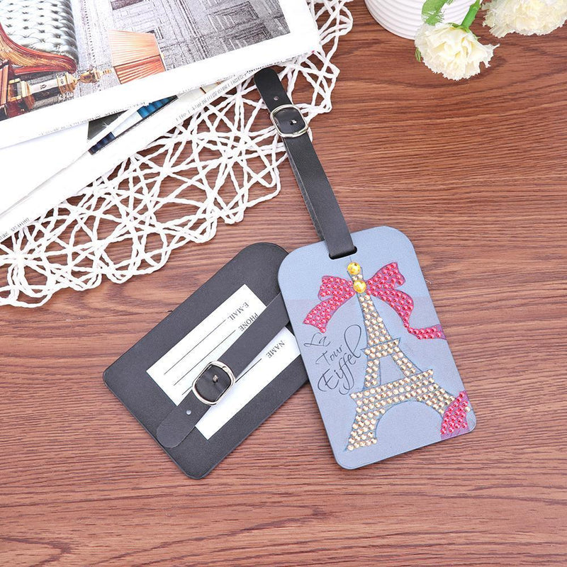 DIY Diamond Painting Special Shape Tower Ribbon Type Label Luggage Boarding Pass