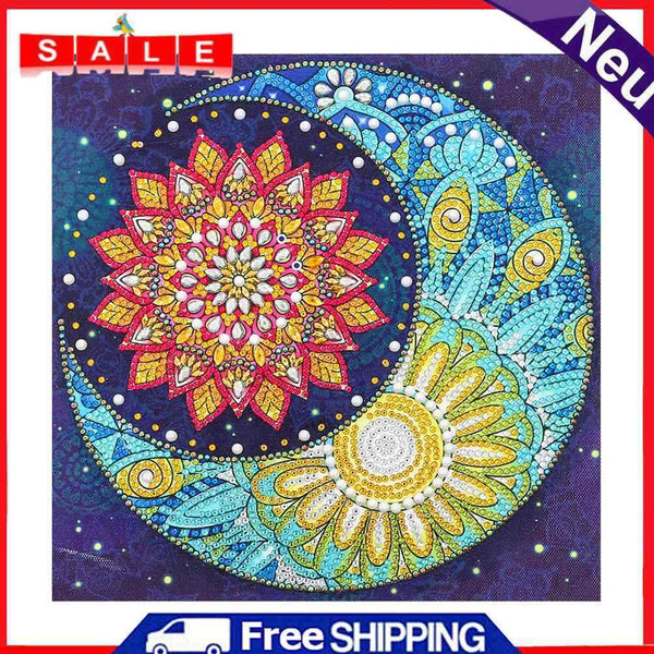5D DIY Diamond Painting Moon Mandala Partial Special Shape Drill Rhinestone Art