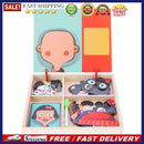 Baby Wooden Magnetic Puzzle Board Dress Up Games Children Educational(04)