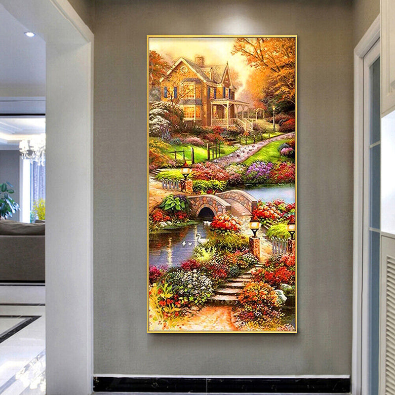 Idyllic 5D DIY Full Round Drill Diamond Painting Embroidery Cross Stitch Gi