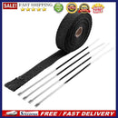 5m Thermal Exhaust Pipe Wrap Heat Resistant Cloth for Car Motorcycle (Black