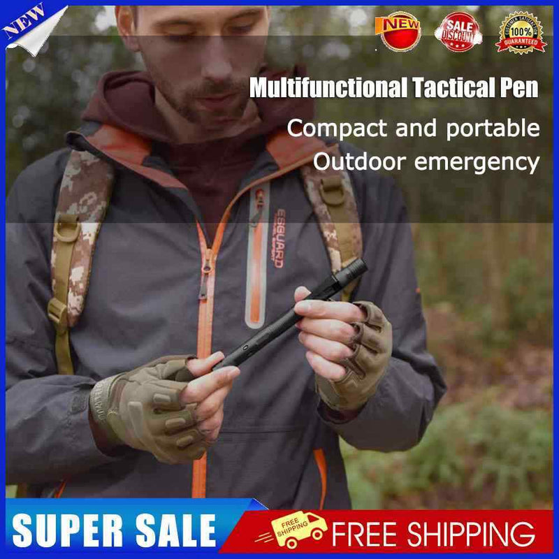 Multifunction Mini EDC Flashlight Aluminum Alloy Screwdriver Pen Survival Tools