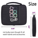 Wrist Watch Strap Storage Bag 48 Slots Watchband Organizer Pouch (Black) Newly