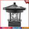Lighthouse Solar LED Light Garden Outdoor Beacon Rotating Beam Lamp (Black) #F