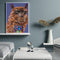 Colored DIY Arts Digital Oil Painting Cute Alpaca No Frame Picture By Numbers