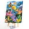 Butterflies Flowers Oil Painting By Numbers DIY Frameless Picture On Canvas