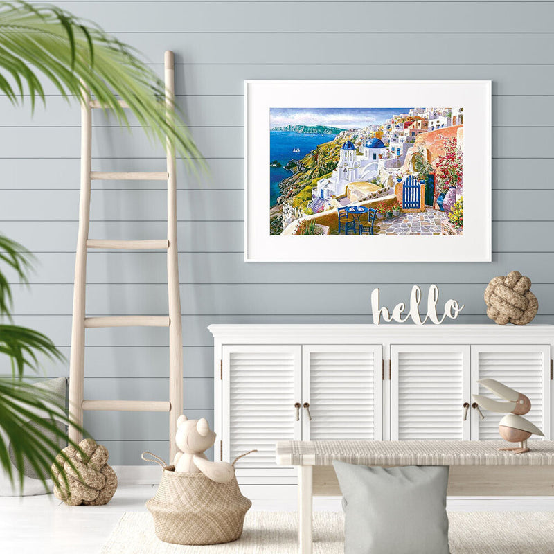 Painting By Numbers DIY Drawing Coastal Town Hand Painted Oil Canvas Kit Craf