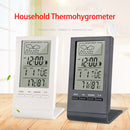 CX-220 Digital Thermometer Hygrometer Alarm Clock Weather Station (Black)