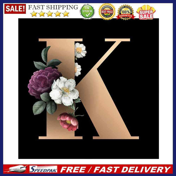 DIY Full Round Drill Diamond Painting letter K Mosaic Rhinestone Craft
