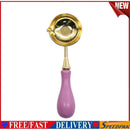 Sealing Wax Spoon Solid Wood Retro Wax Spoons Decorative Stamp Craft (Pink)