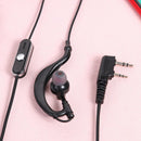 G Shape 2 Pin PPT Mic K Type Earpiece Noise Anti Headset Earphone for Kenwood