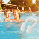 Soft Silicone Swimming Earplugs Nose Clip Diving Surfing Nose Clips (White)